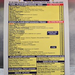 Menu as of 2/21/25