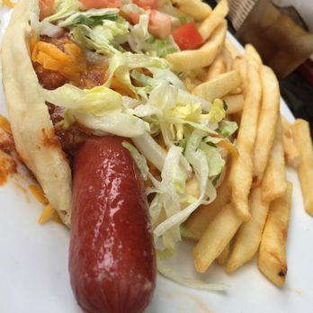 Casa De Benavidez - Chili cheese sopapilla hotdog. Crisp bite on the dog and a fluffy bun. Think outside the box with this one cause it's bomb AF - Mexican Near Me - Albuquerque, New Mexico
