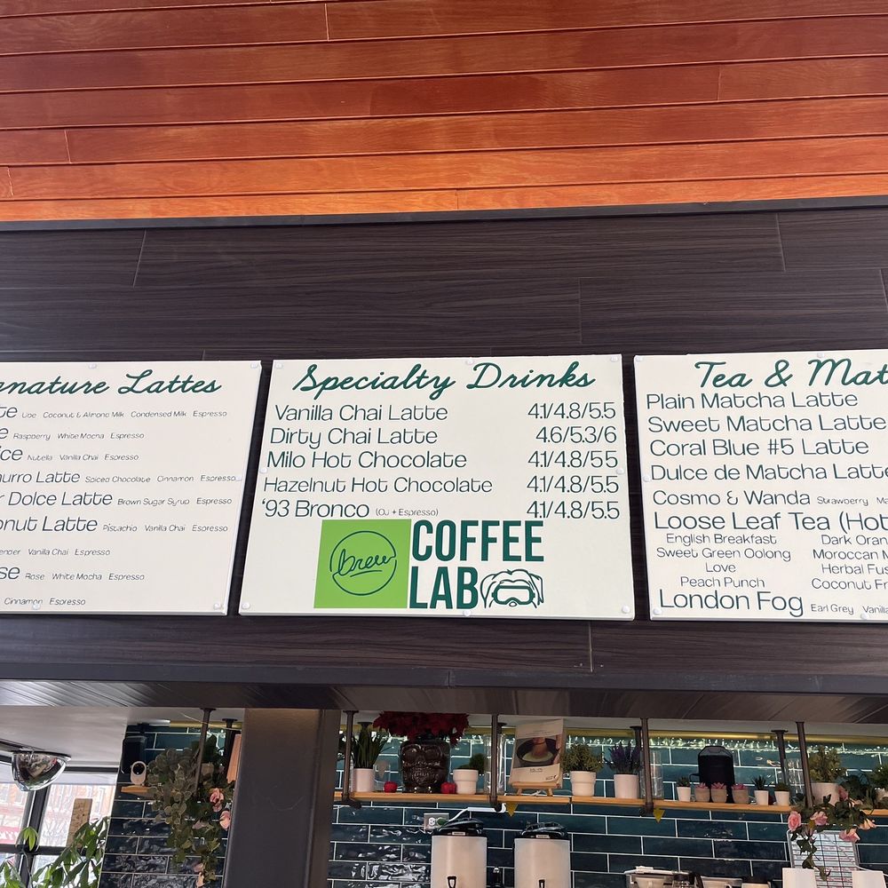 Brew Coffee Lab - The menu - Coffee & Tea Near Me - Des Plaines, Illinois