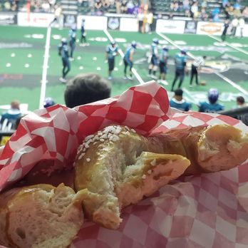 Angel of the Winds Arena - Delicious Super Fresh Soft Pretzel at the AFL(Arena Football League) Washington Wolfpack game - Stadiums & Arenas Near Me - Everett, Washington