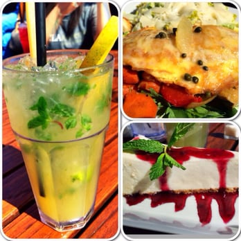 The Rooftop Lounge - Restaurant week menu. Caesar salad, tilapia and cheesecake. Mango mojito on the side. - Lounges Near Me - Laguna Beach, California The Rooftop Lounge - Restaurant week menu. Caesar salad, tilapia and cheesecake. Mango mojito on the side. - Lounges Near Me - Laguna Beach, California