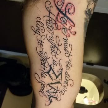 Renaissance Tattoo Studio - Romans 12;9 "love must be sincere, hate what is evil , cling to what is good " - Tattoo Near Me - San Clemente, California Renaissance Tattoo Studio - Romans 12;9 "love must be sincere, hate what is evil , cling to what is good " - Tattoo Near Me - San Clemente, California