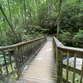 Anna Ruby Falls - One of the many foot bridges - Hiking Near Me - White, Georgia