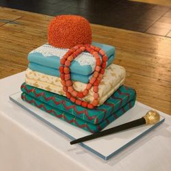 Beulah Cakes And Pastries Catering And Rental Services - Igbo, staff ,cap,beads, judge traditional dress cake