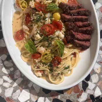 JOEY Manhattan Beach - Steak & Shrimp Spaghetti - New American Near Me - Manhattan Beach, California JOEY Manhattan Beach - Steak & Shrimp Spaghetti - New American Near Me - Manhattan Beach, California
