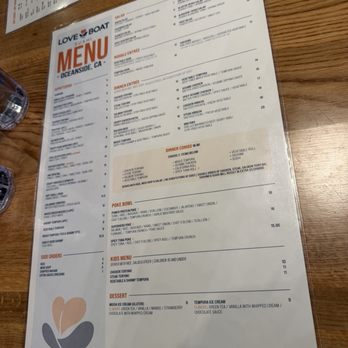 Love Boat Sushi - Menu - Sushi Bars Near Me - San Marcos, California