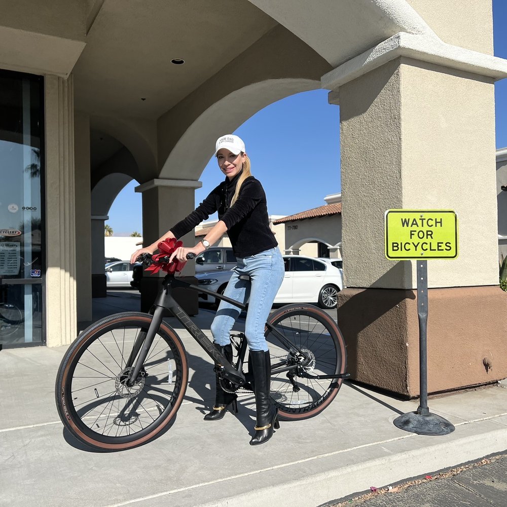 Trek Bicycle Palm Desert - Don't judge my bike shopping attire. Knee high, leather boots are acceptable biking attire, no?! - Bikes Near Me - Palm Desert, California Trek Bicycle Palm Desert - Don't judge my bike shopping attire. Knee high, leather boots are acceptable biking attire, no?! - Bikes Near Me - Palm Desert, California