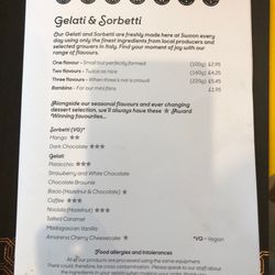Swoon - Menu