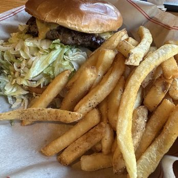 Chili's - My Smasher Burger and well seasoned Fries, part of the 3 For Me combo meal - American Near Me - San Bruno, California