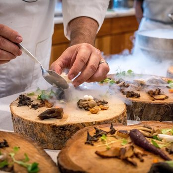 Clean Green Farms - Chef preparing beautiful mixed mushroom dish with oyster mushroom focus. - Fruits & Veggies Near Me - Miami, Florida Clean Green Farms - Chef preparing beautiful mixed mushroom dish with oyster mushroom focus. - Fruits & Veggies Near Me - Miami, Florida