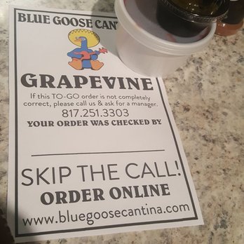 Blue Goose Cantina - It was perfect so I didn't need to call. - Tex-Mex Near Me - Grapevine, Texas Blue Goose Cantina - It was perfect so I didn't need to call. - Tex-Mex Near Me - Grapevine, Texas