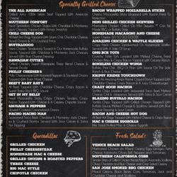 The Big Cheese - Some of our menu items