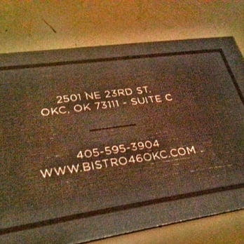 Bistro 46 - business card on display in museum - Soul Food Near Me - Oklahoma City, Oklahoma Bistro 46 - business card on display in museum - Soul Food Near Me - Oklahoma City, Oklahoma