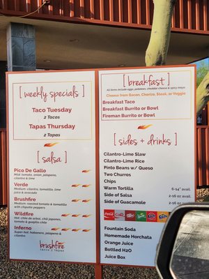 Menu photo 1 Brushfire Tacos Y Tapas Peoria, AZ Menu photo 1 Brushfire Tacos Y Tapas Peoria, AZ