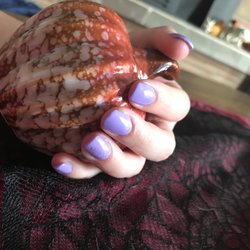 Lakewood Nail & Spa - Lavender Acrylic set with shellac
