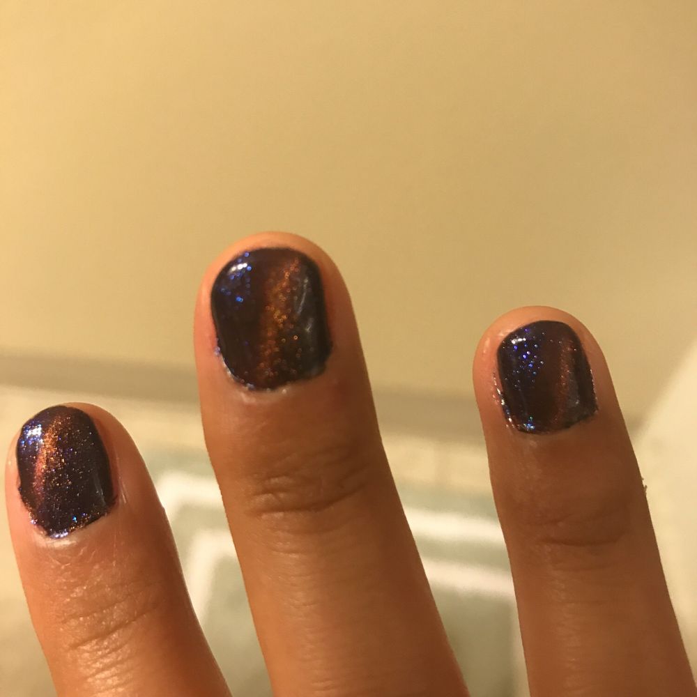 I could of done a better job ... this nail job makes me have ugly fingers.
