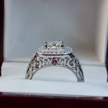 deBebians - The pink sapphire peekaboo stone, and the gorgeous scroll design. - Jewelry Near Me - Los Angeles, California