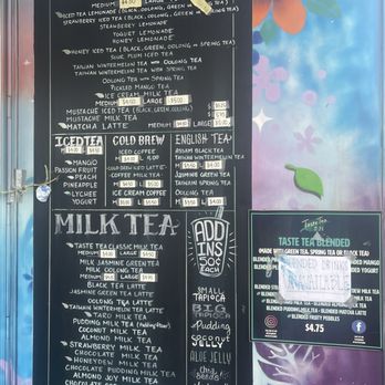 Taste Tea - Menu as of 1/25/23 - Food Trucks Near Me - Waipahu, Hawaii