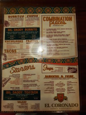 Menu photo 2 El Coronado Restaurant Tucson, AZ Menu photo 2 El Coronado Restaurant Tucson, AZ