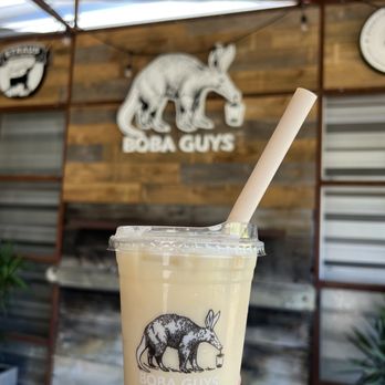 Boba Guys - Jasmine milk tea with oat milk and boba - Bubble Tea Near Me - Costa Mesa, California