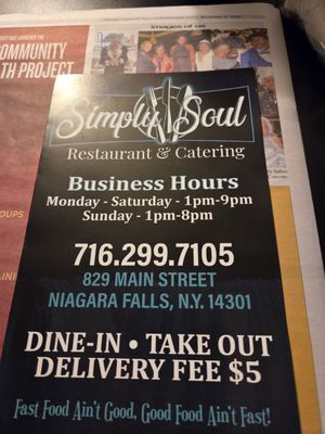 Menu photo 3 Simply Soul Niagara Falls, NY Menu photo 3 Simply Soul Niagara Falls, NY