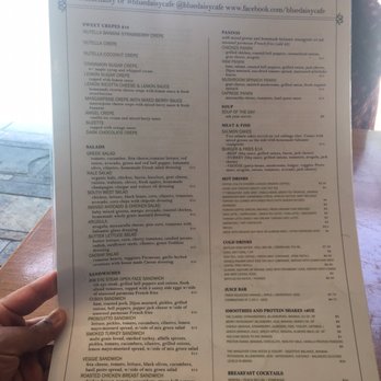 Blue Daisy - The menu (continued) - Creperies Near Me - Santa Monica, California