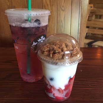 Fiddler, Fifer & Practical Cafe - Starbucks beverages with Disney Fruit parfait! - Cafes Near Me - Anaheim, California