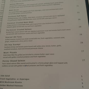 Spinners Rooftop Grille - Some more options from the menu. - Lounges Near Me - St. Pete Beach, Florida