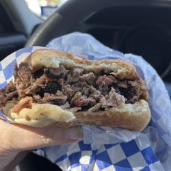 Motherwells BBQ - Chopped brisket sandwich