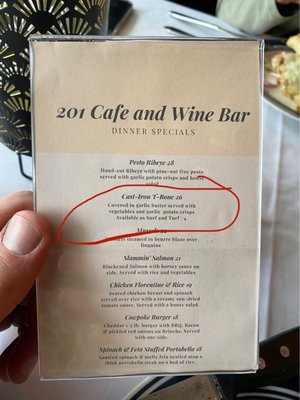 Menu photo 2 201 Cafe and Wine Bar Oak Ridge, TN