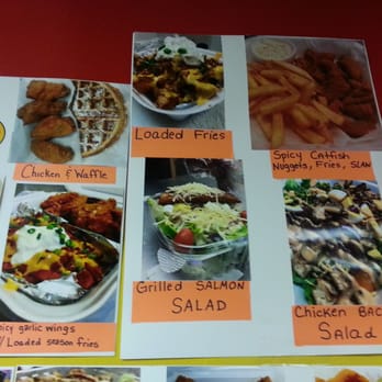 Express Wings - some more pics of their food, on the wall on the right as you enter - Chicken Wings Near Me - Cincinnati, Ohio