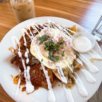 Broken Yolk Cafe - Chilaquiles Bowl iced Coffee - Breakfast & Brunch Near Me - Las Vegas, Nevada Broken Yolk Cafe - Chilaquiles Bowl iced Coffee - Breakfast & Brunch Near Me - Las Vegas, Nevada
