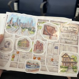 Locations we toured. We placed a sticker when arrived at each destination