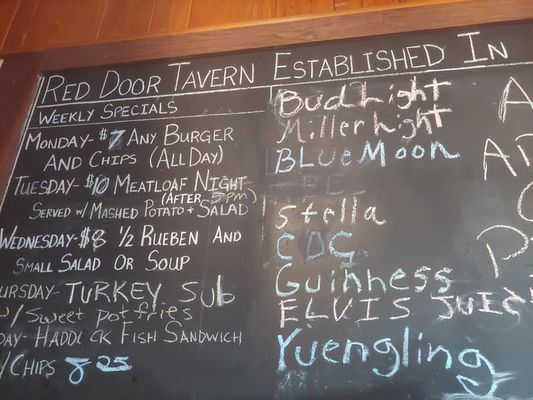 Menu photo 1 Red Door Tavern Columbus, OH
