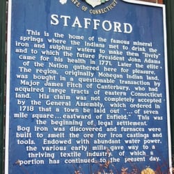 Stafford Springs Historical Marker
