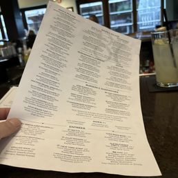 the menu