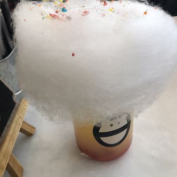 Mini Monster Cafe - The cotton candy melts/drops and the fruity pebbles get in the drink.. the lemonade is yummy tho! - Bubble Tea Near Me - Anaheim, California