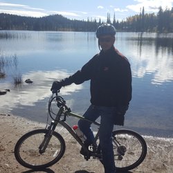 Stake Lake Bike Trails - My partner
