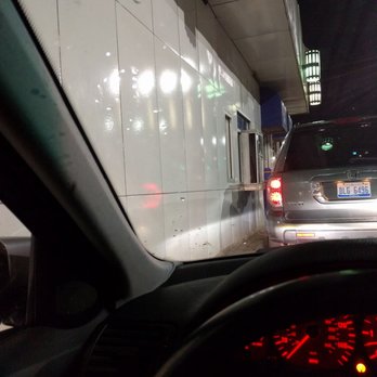 White Castle - a view from inside a car at night - Fast Food Near Me - Detroit, Michigan White Castle - a view from inside a car at night - Fast Food Near Me - Detroit, Michigan