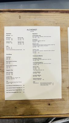 Menu photo 3 Alchemist Coffee Project Los Angeles, CA