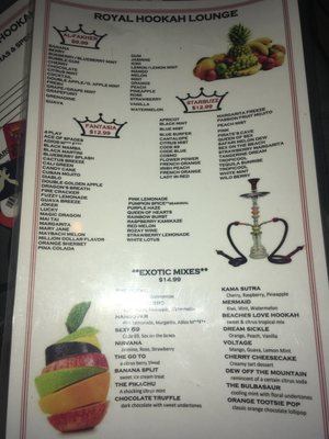 Menu photo 2 Royal Hookah Lounge Greensboro, NC Menu photo 2 Royal Hookah Lounge Greensboro, NC