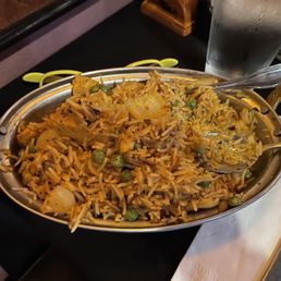 Chicken biryani.