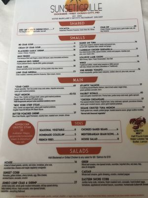 Menu photo 8 Sunset Grille Ocean City, MD
