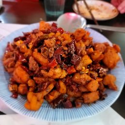 Dry Chili Fried Chicken Plate