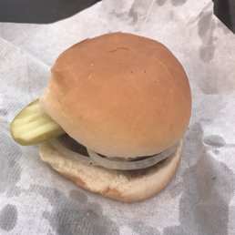 A burger from the food truck! We wished that cheese was an option, but no such luck.
