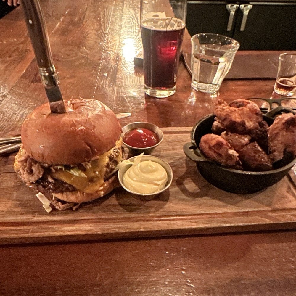 The burger. Great burger. The burger. Great burger.