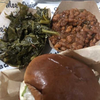 Moe's Original BBQ - Collards & baked bean sides - Barbeque Near Me - Durham, North Carolina Moe's Original BBQ - Collards & baked bean sides - Barbeque Near Me - Durham, North Carolina
