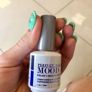 Dn Infinity Nail Spa - Sapphire Night :: Perfect Match Mood Polish! - Nail Salons Near Me - Fort Lauderdale, Florida