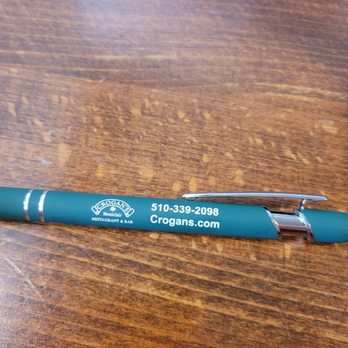 Crogan's Montclair - Cute pen when you sign the receipt - American Near Me - Oakland, California Crogan's Montclair - Cute pen when you sign the receipt - American Near Me - Oakland, California