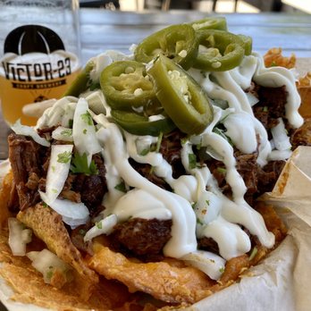 Victor 23 Craft Brewery - Pork Carnitas Nachos ($8 - half order) - Victor-23 Craft Brewery - Breweries Near Me - Vancouver, Washington Victor 23 Craft Brewery - Pork Carnitas Nachos ($8 - half order) - Victor-23 Craft Brewery - Breweries Near Me - Vancouver, Washington